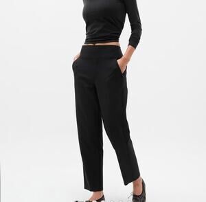 Athleta Endless High Rise Pants Black sz 14 Zip Pockets Comfort Waist Breathable